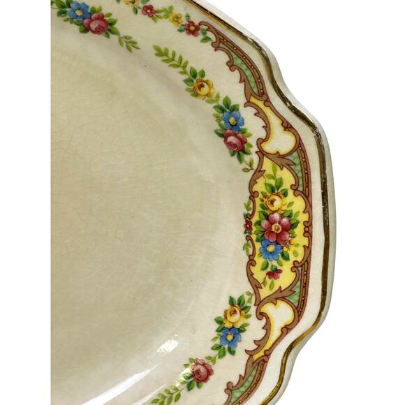 Mount Clemens Pottery 'Mildred' Vintage 1930's 11.5" Oval Serving Platter - Picture 4 of 6